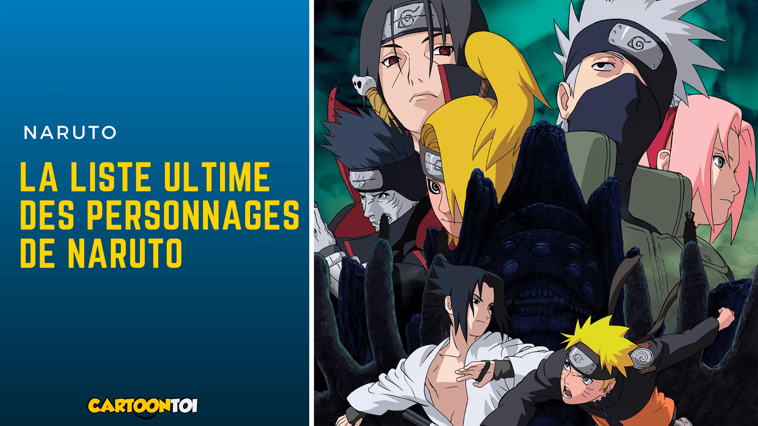 La liste ultime des personnages Naruto