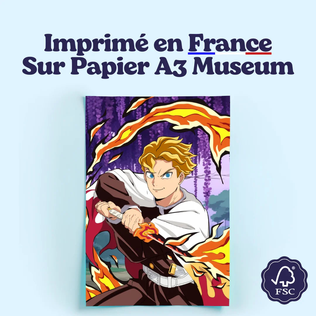 poster demon slayer personnalisé