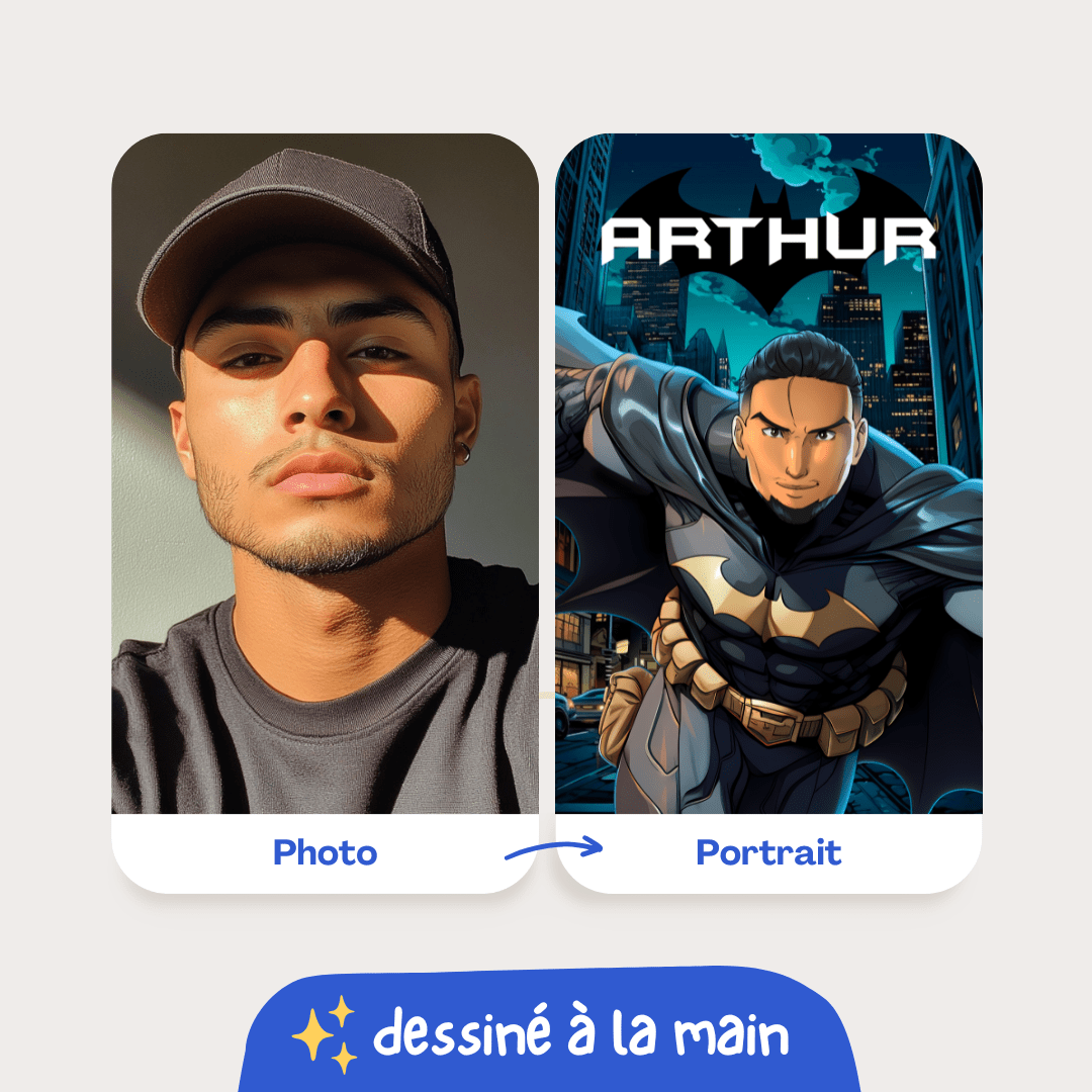 Portrait personnalisé Batman