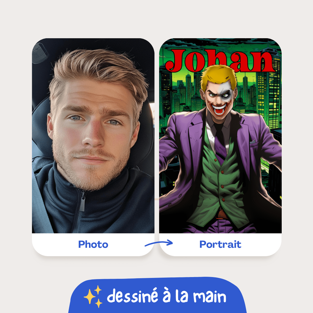 Portrait personnalisé Joker