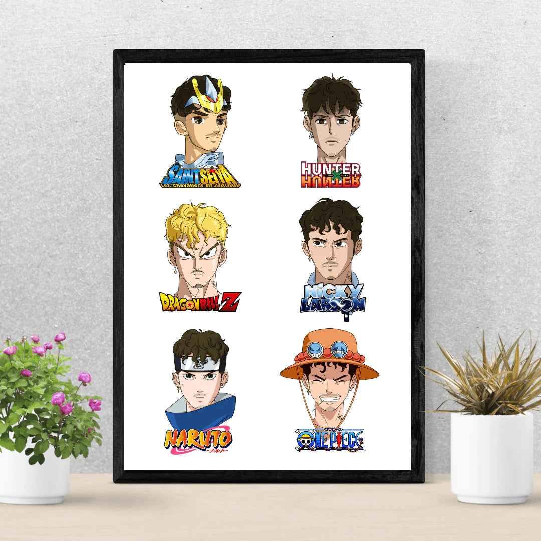 affiche manga style personnalisée