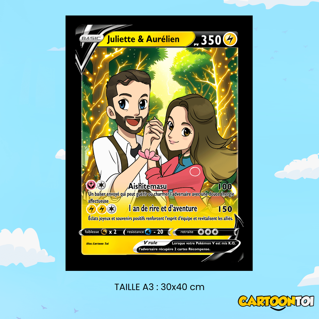 portrait en couple dans le style de pokemon