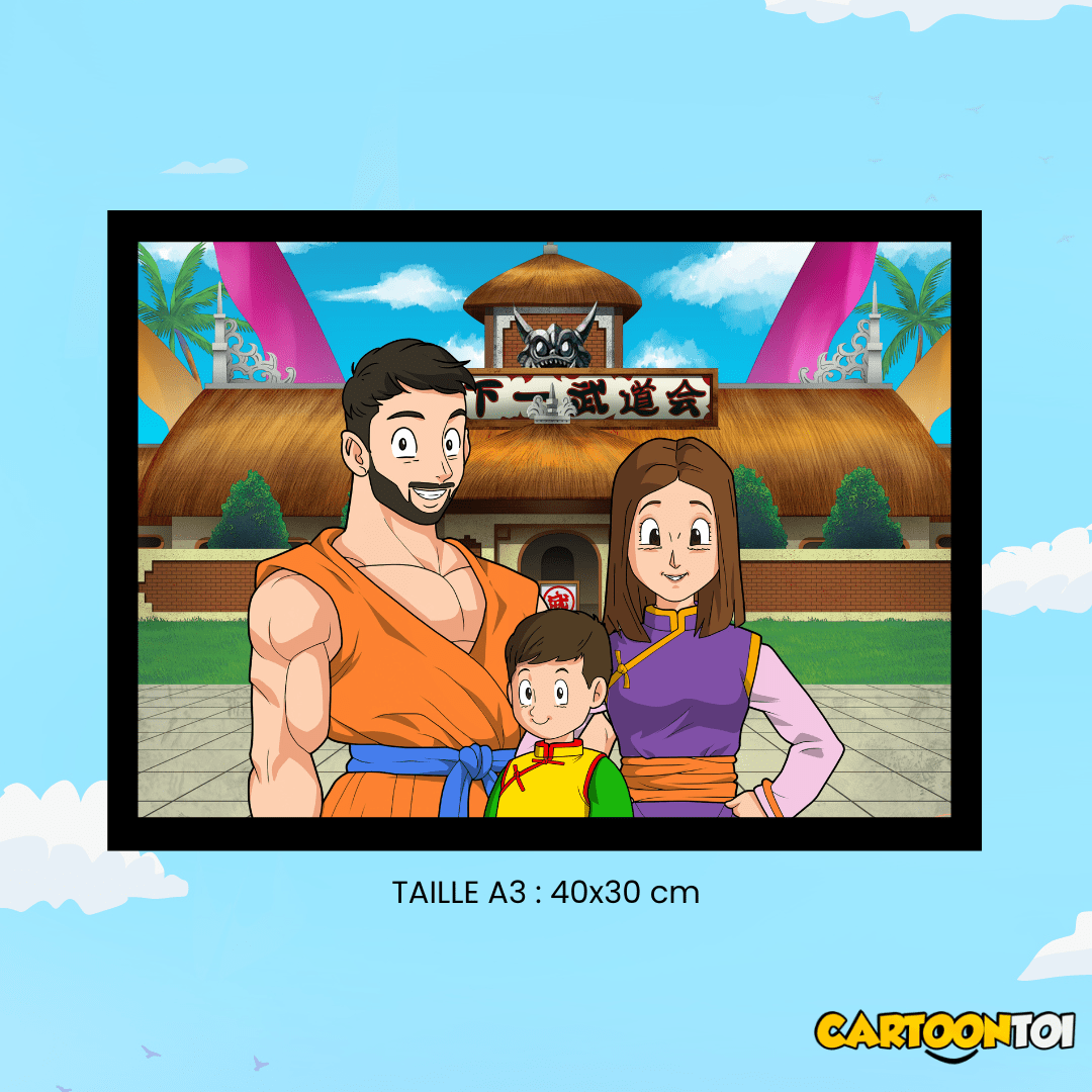 portrait de famille dragon ball