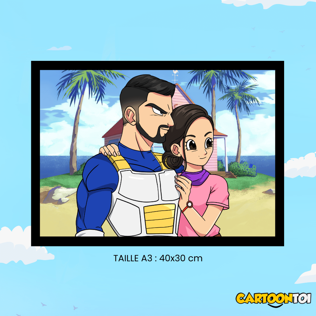 portrait dragon ball en couple