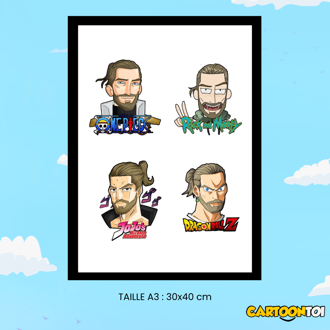 affiche personnalisée manga