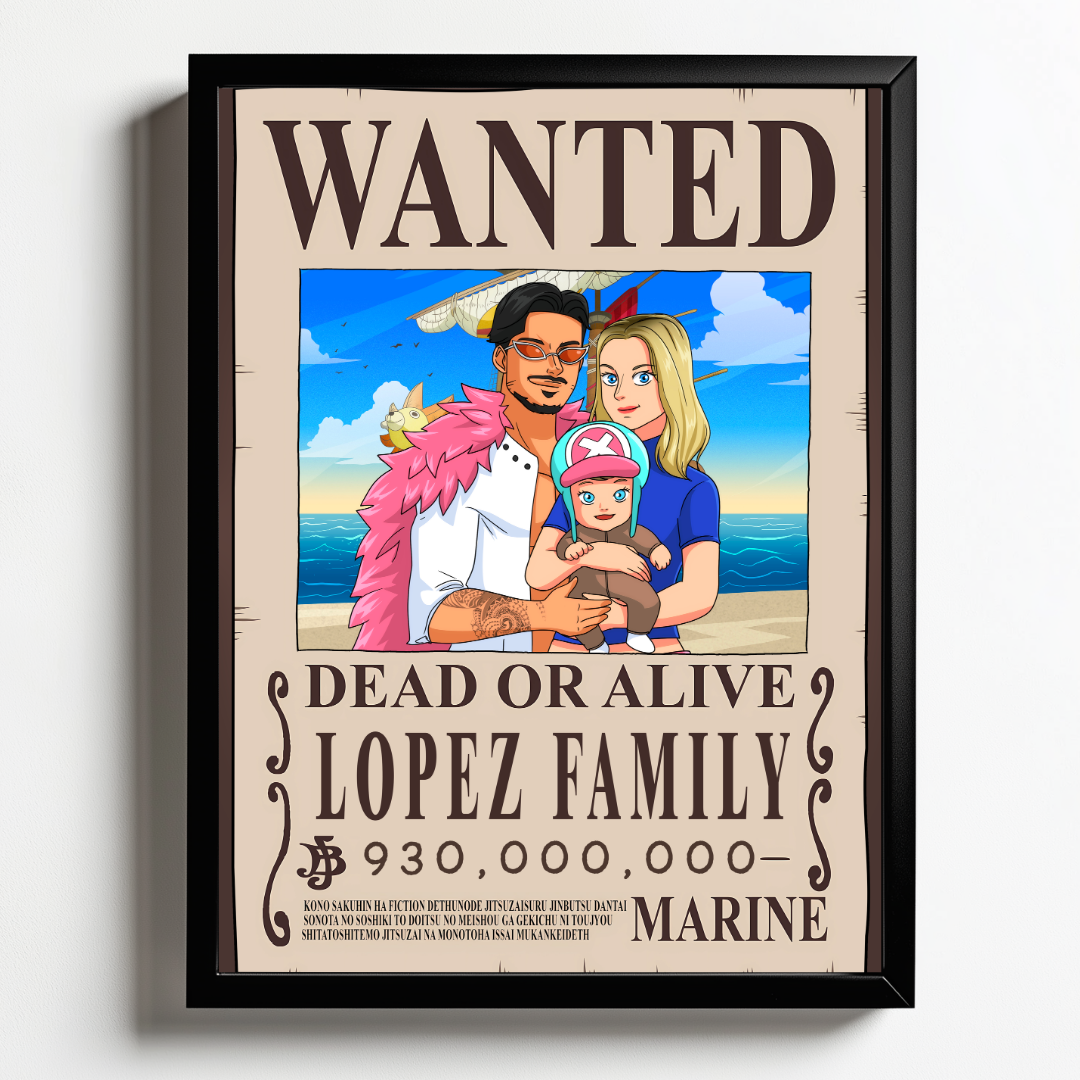 affiche one piece wanted entre amis