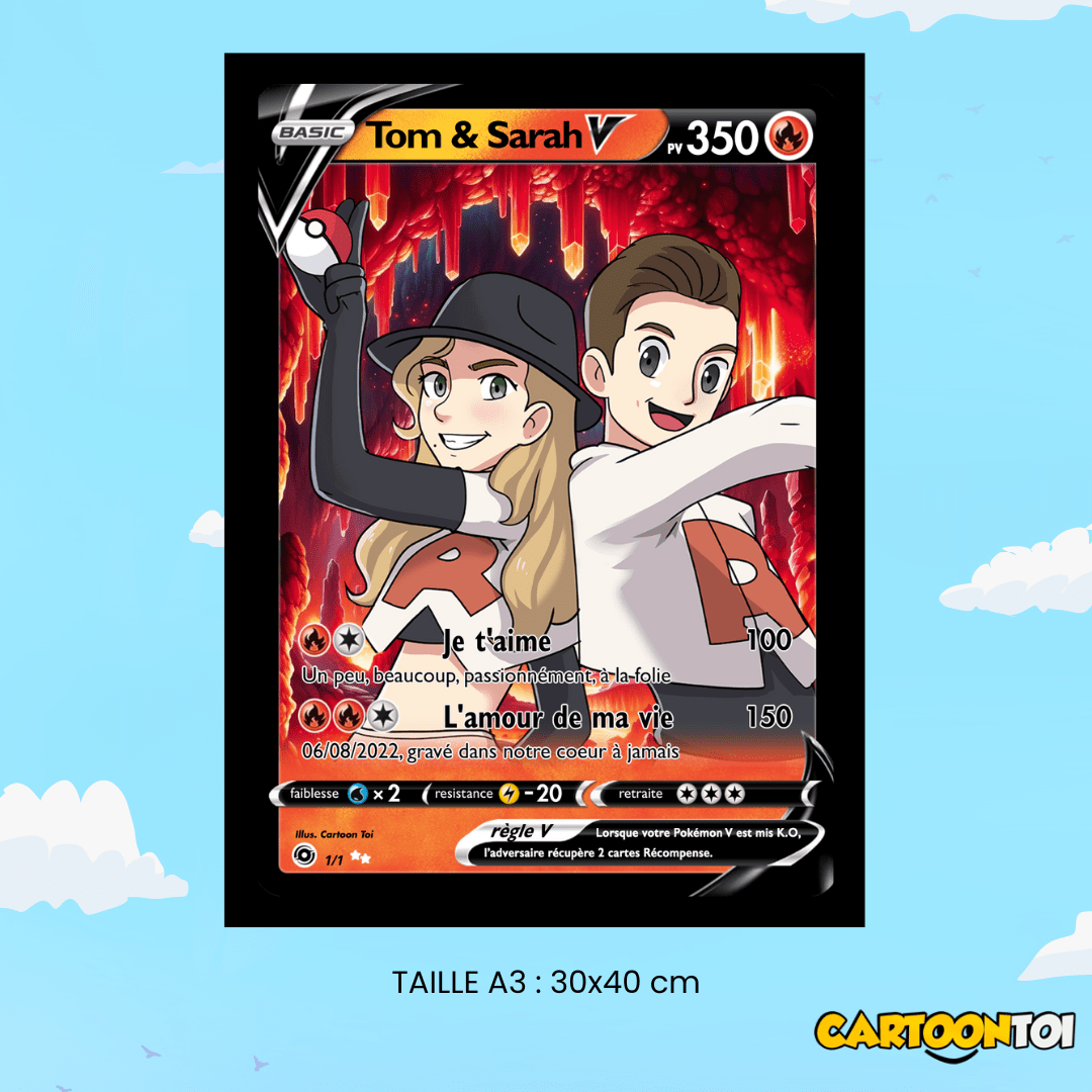 carte pokemon personnalisée en couple