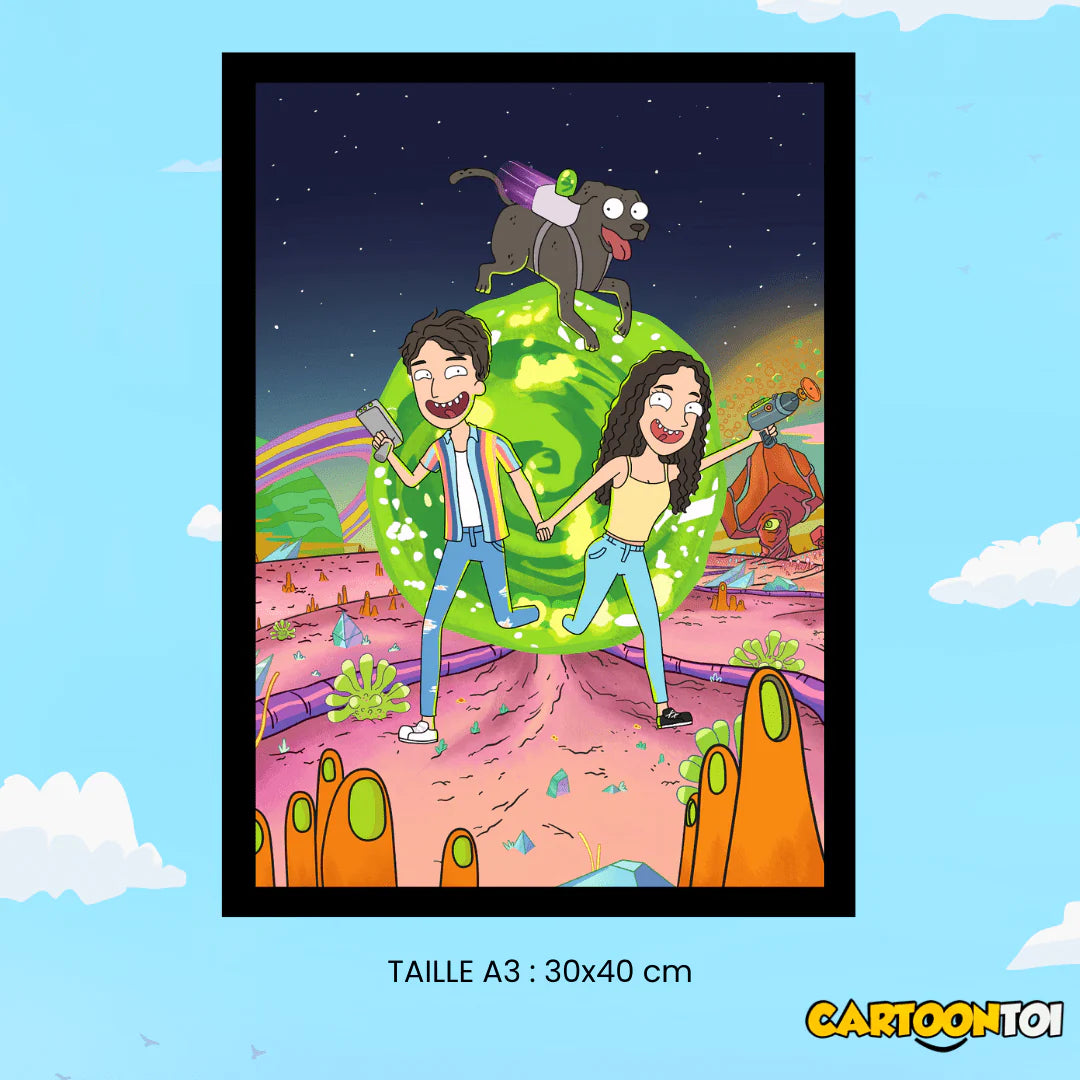 portrait rick et morty en couple