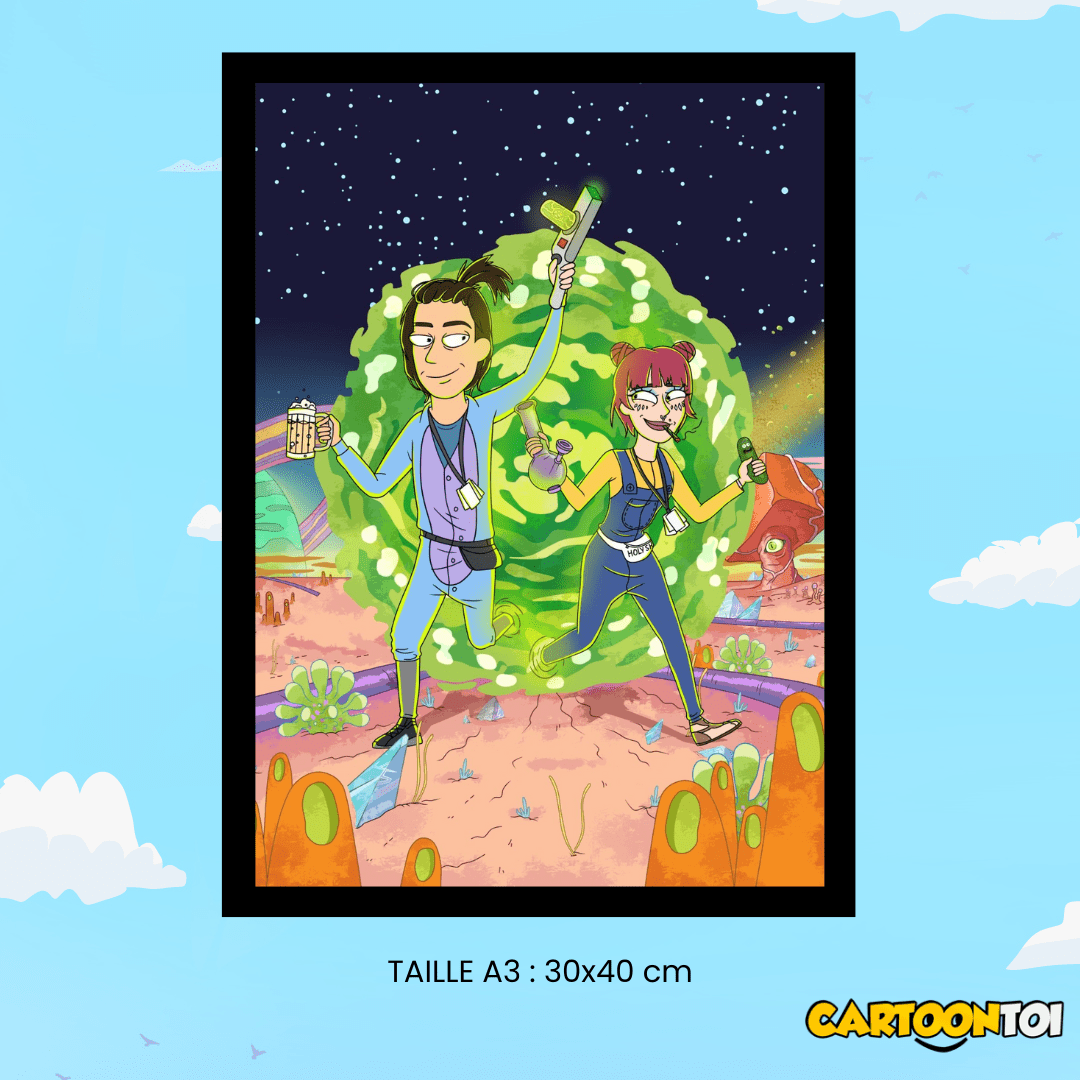 caricature rick et morty