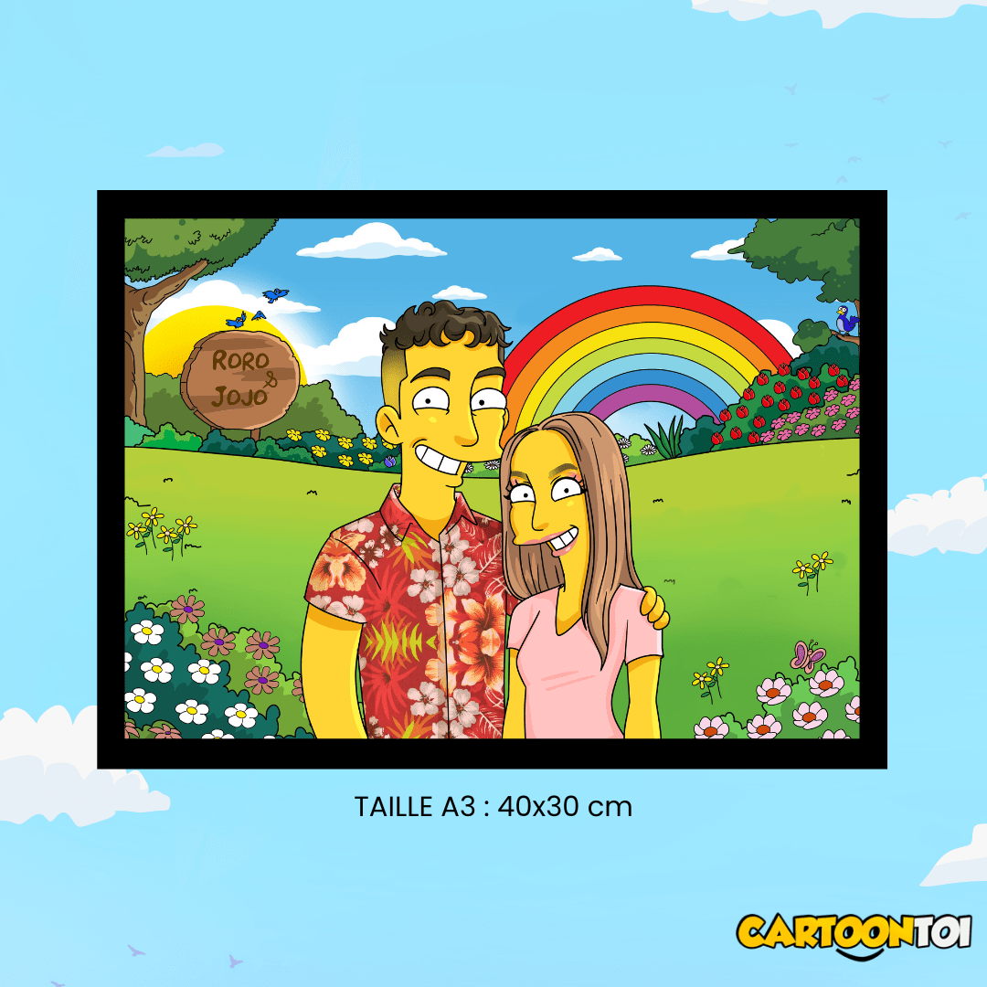 portrait simpson pour la saint valentin